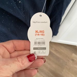 Girls dress blue with sparkles walmart